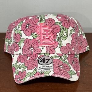 '47 Brand St. Louis Cardinals Hat Womens Pink Floral Back Strap Cap Clean Up